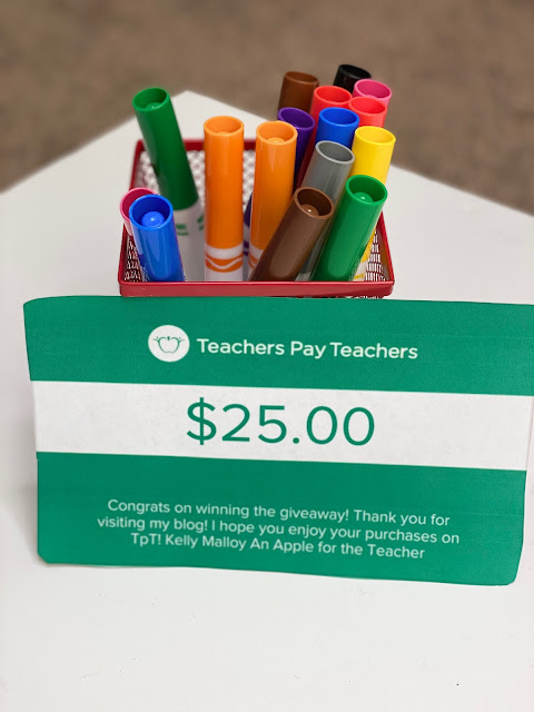 Teacher Giveaway! Weekly $25 Teachers pay Teachers Gift Card Giveaway