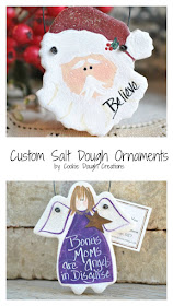 Custom salt dough ornaments. 
