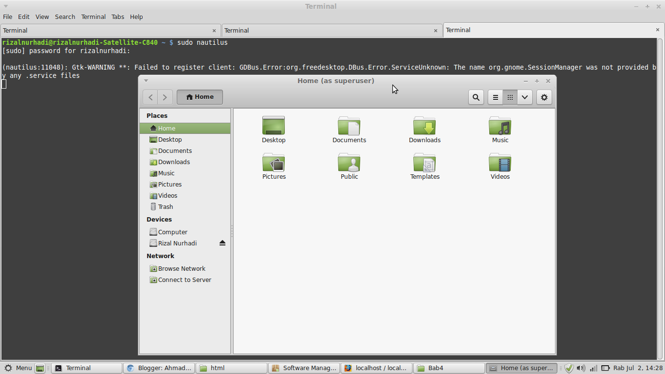 Cara Install Nautilus Linux Mint 17 Mate Rizal Nurhadi