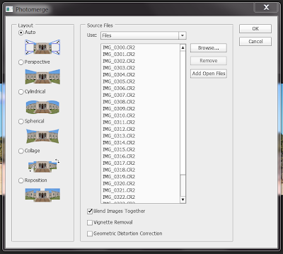 Using Photomerge in Adobe Photoshop CS6 - Photomerge dialog box