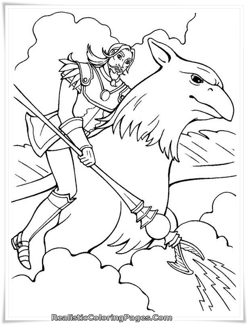 unicorn and pegasus coloring pages - photo #32