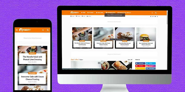 Foodify - Elegant Food & Restaurant Blogger Template Download For Free
