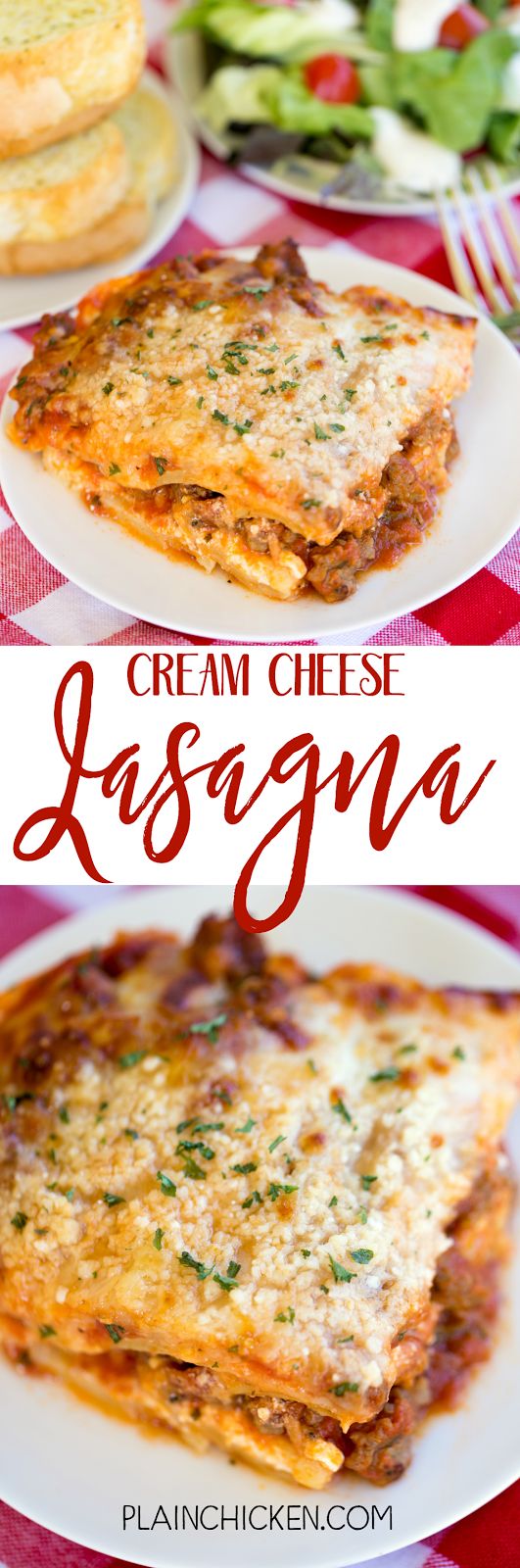 Cream Cheese Lasagna Recipe