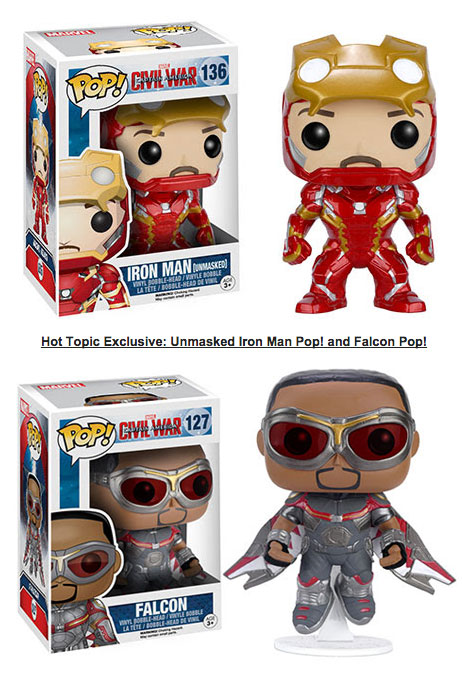 Captain America: Civil War Pop! Vinyls & DORBZ from Funko