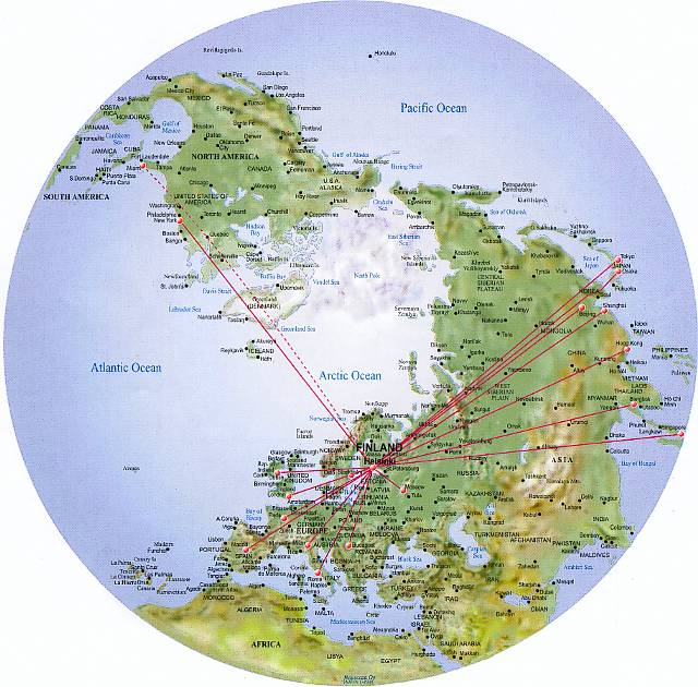 the timetablist: finnair worldwide network, c.2009