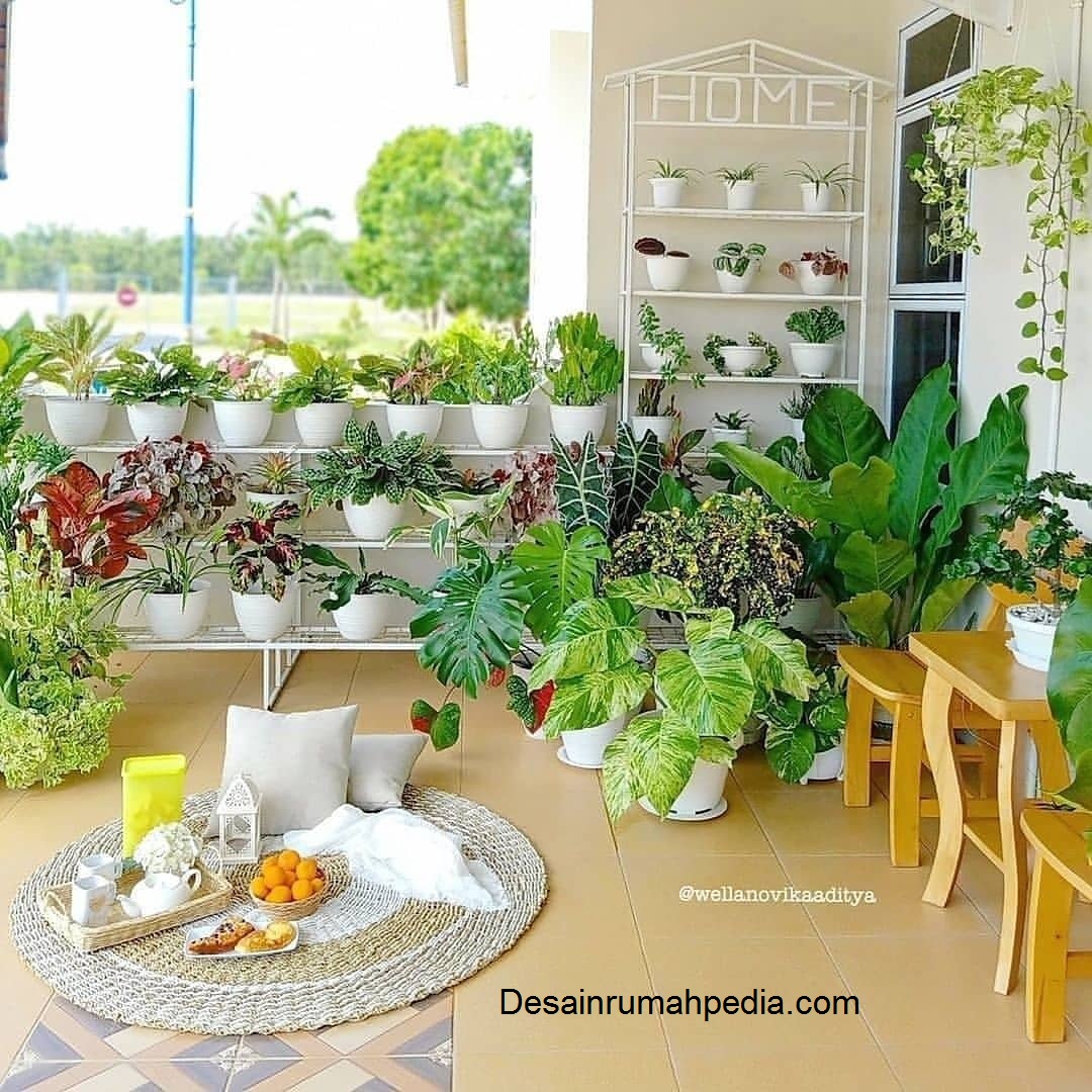 Cara Menata Pot Bunga Di Teras Depan Rumah ~ Desainrumahpedia.com : Inspirasi Desain Rumah Minimalis Modern