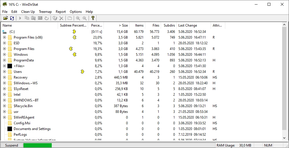 Windows 10'da WinDirStat ile sabit disk alanı nasıl analiz edilir 5 Image%2B6
