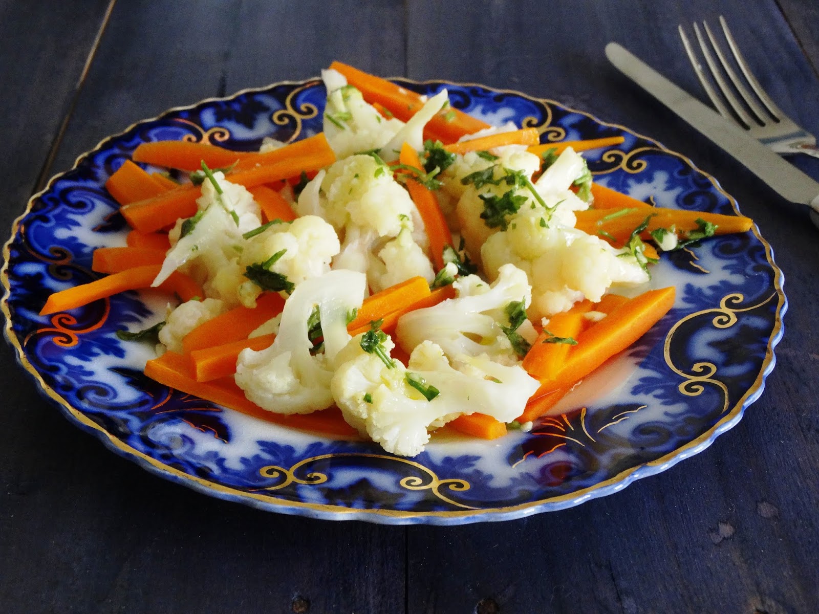 Ensalada de coliflor y zanahorias - Mis recetas de cocina