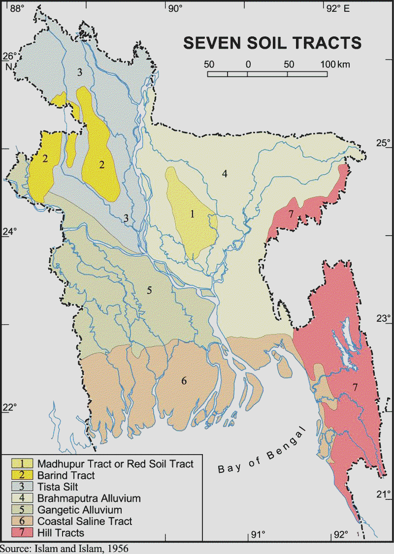 Seven Soil Tracts Map Bangladesh