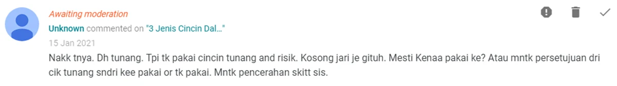 Soalan Tentang Cincin Nikah