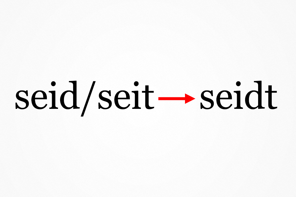Rechtschreibreform Aus "seid" und "seit" wird einheitlich "seidt"