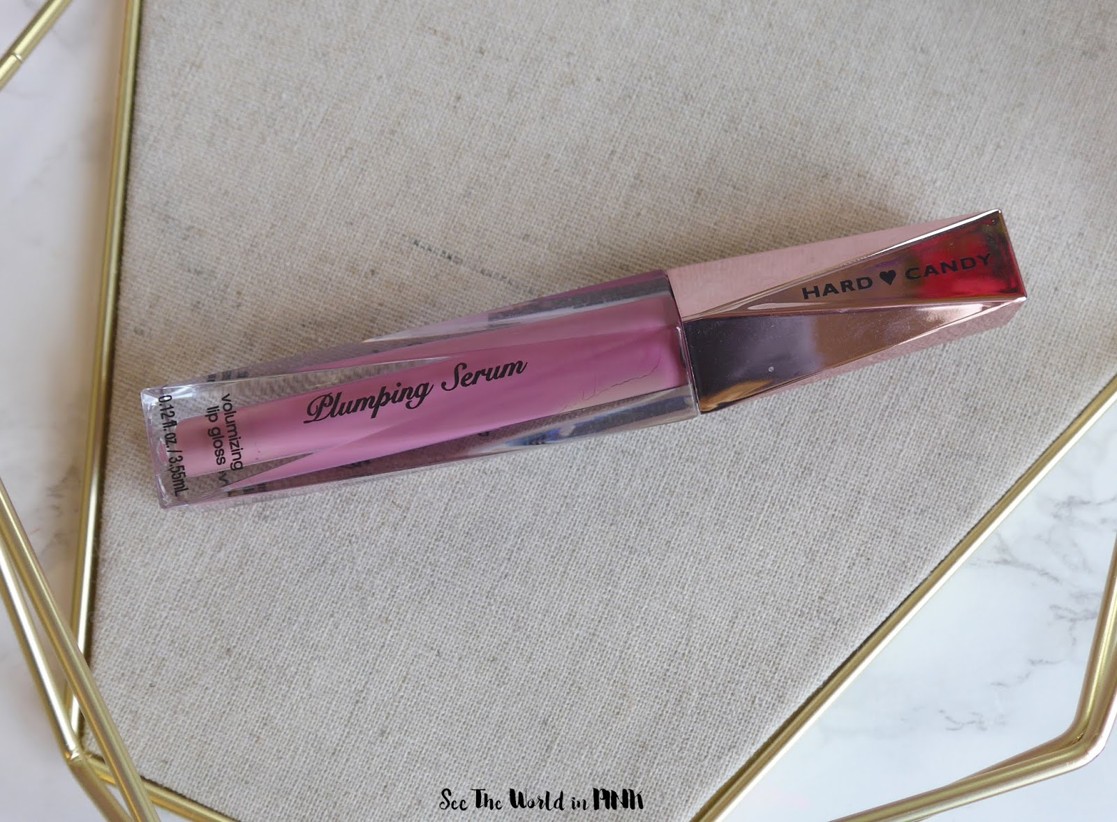 Hard Candy Plumping Serum Volumizing Lipgloss in Flower Child and Birthday Suit 
