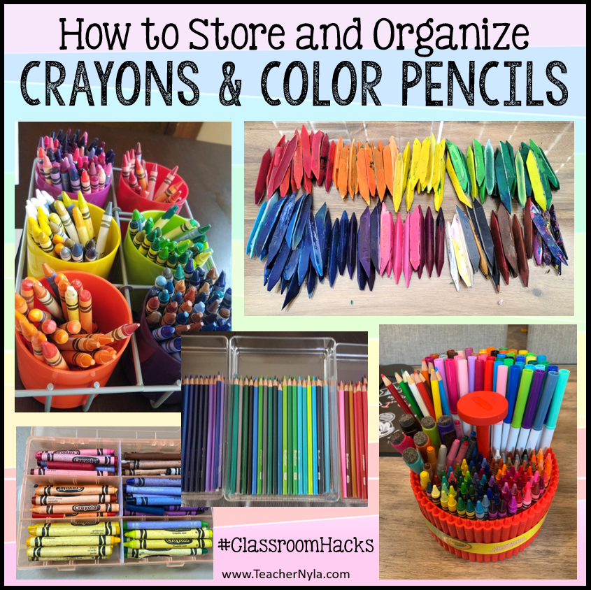 Nyla's Crafty Teaching Crayon and Color Pencil Classroom Storage