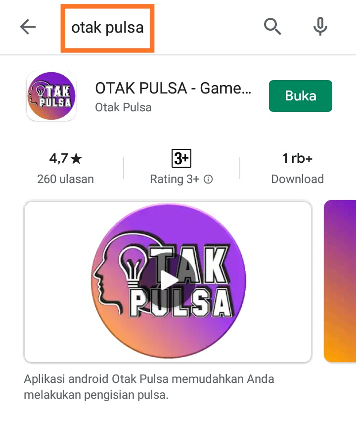 Aplikasi otak pulsa