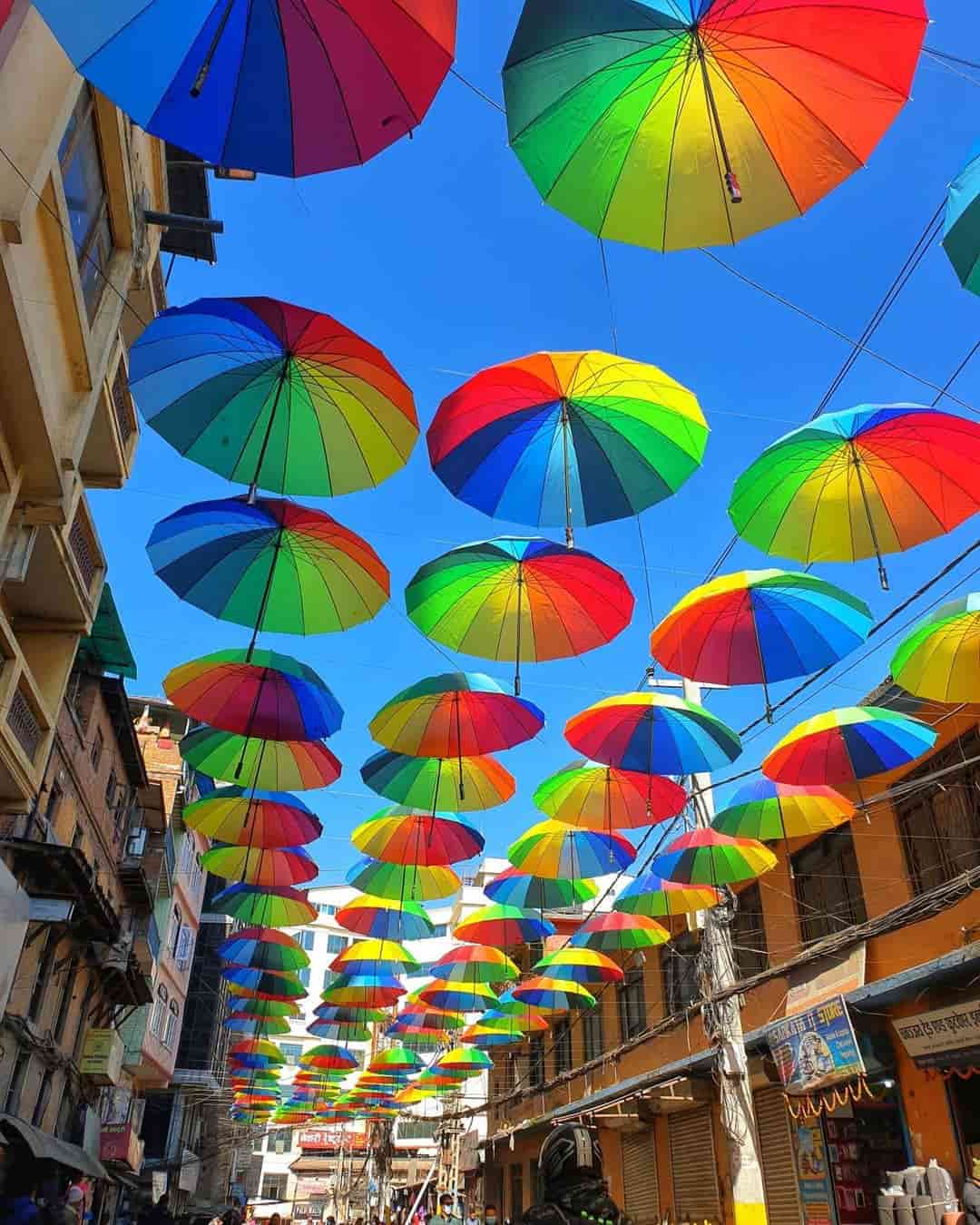The Umbrella Street In Kathmandu Nepal One of the Finest Place To