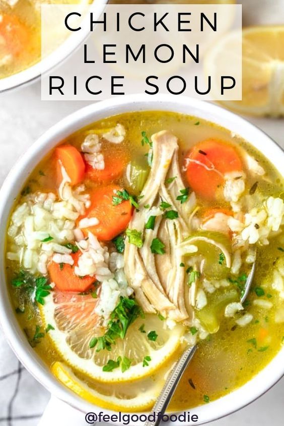 Chicken Lemon Rice Soup - Fish Food