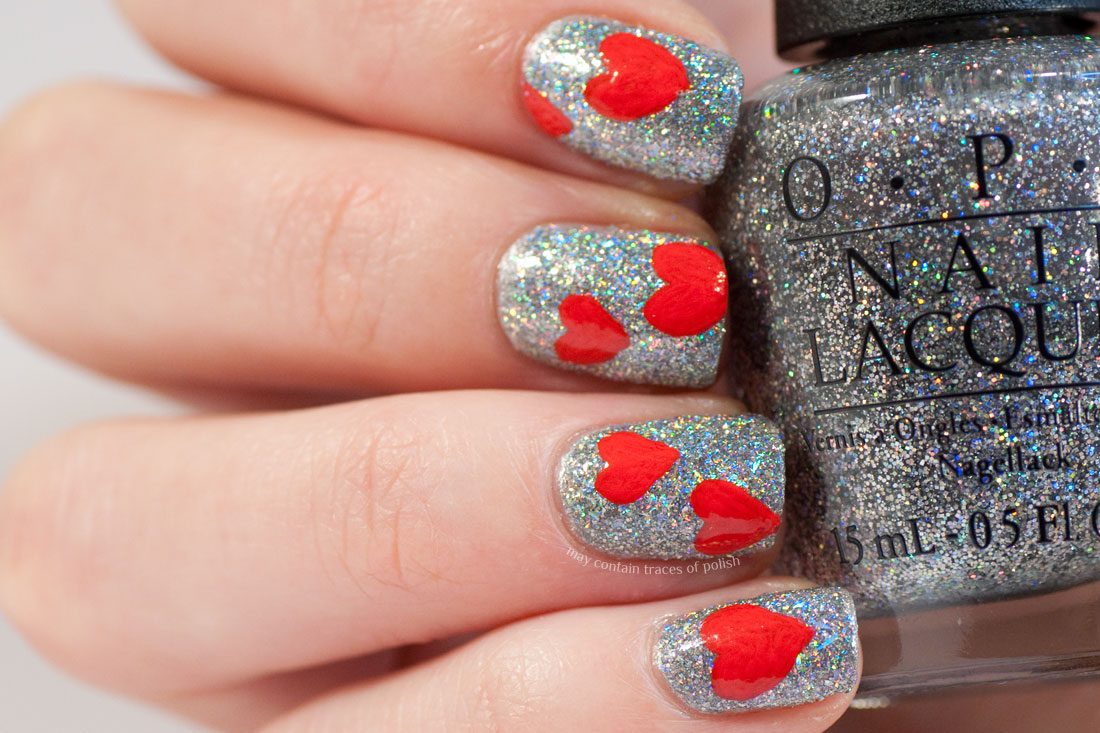 New Year's Eve Holo Heart Nails May contain traces of polish
