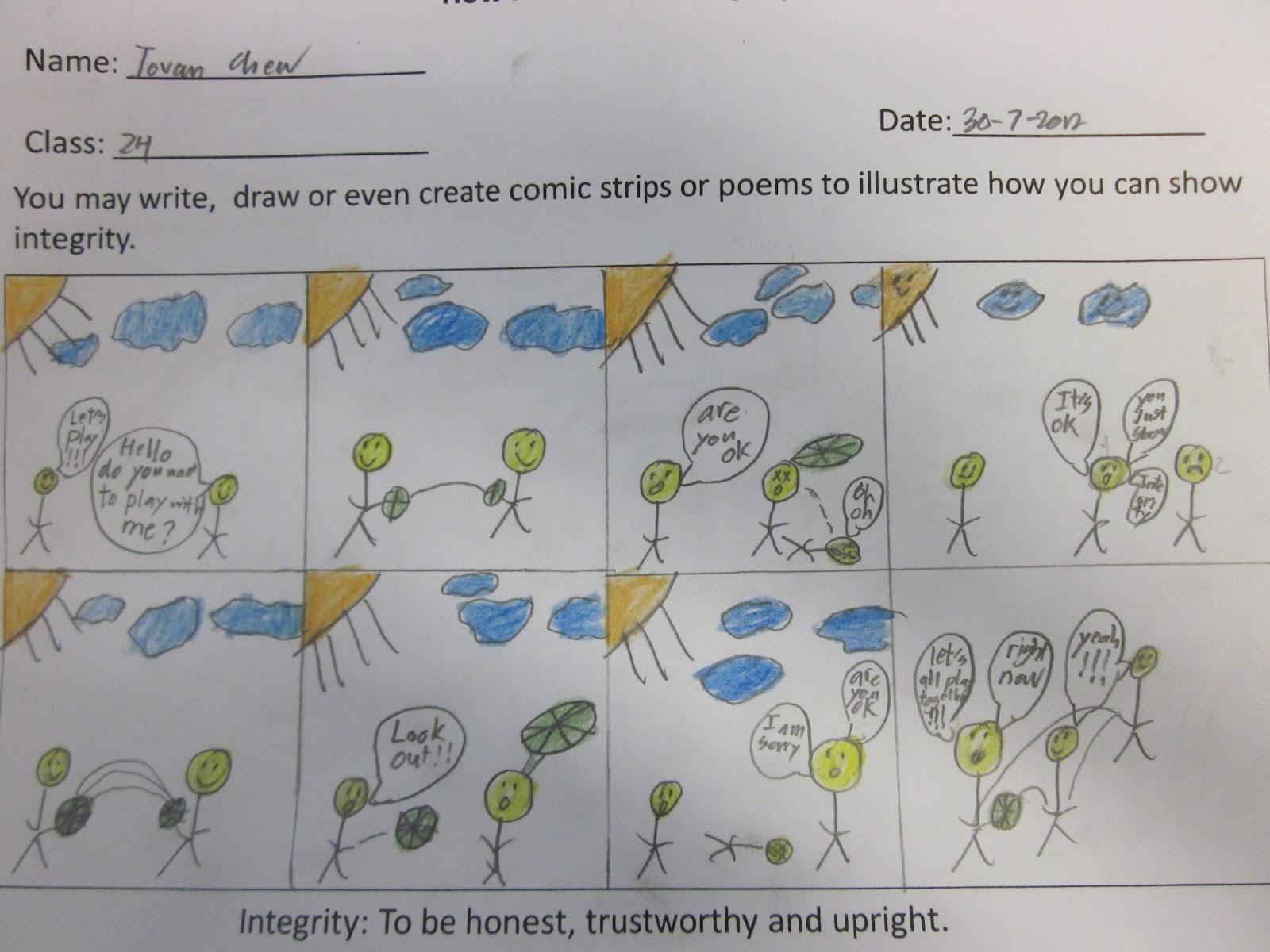 How do we show Integrity ? | Welcome to Primary 2 Harmony ... Happiness