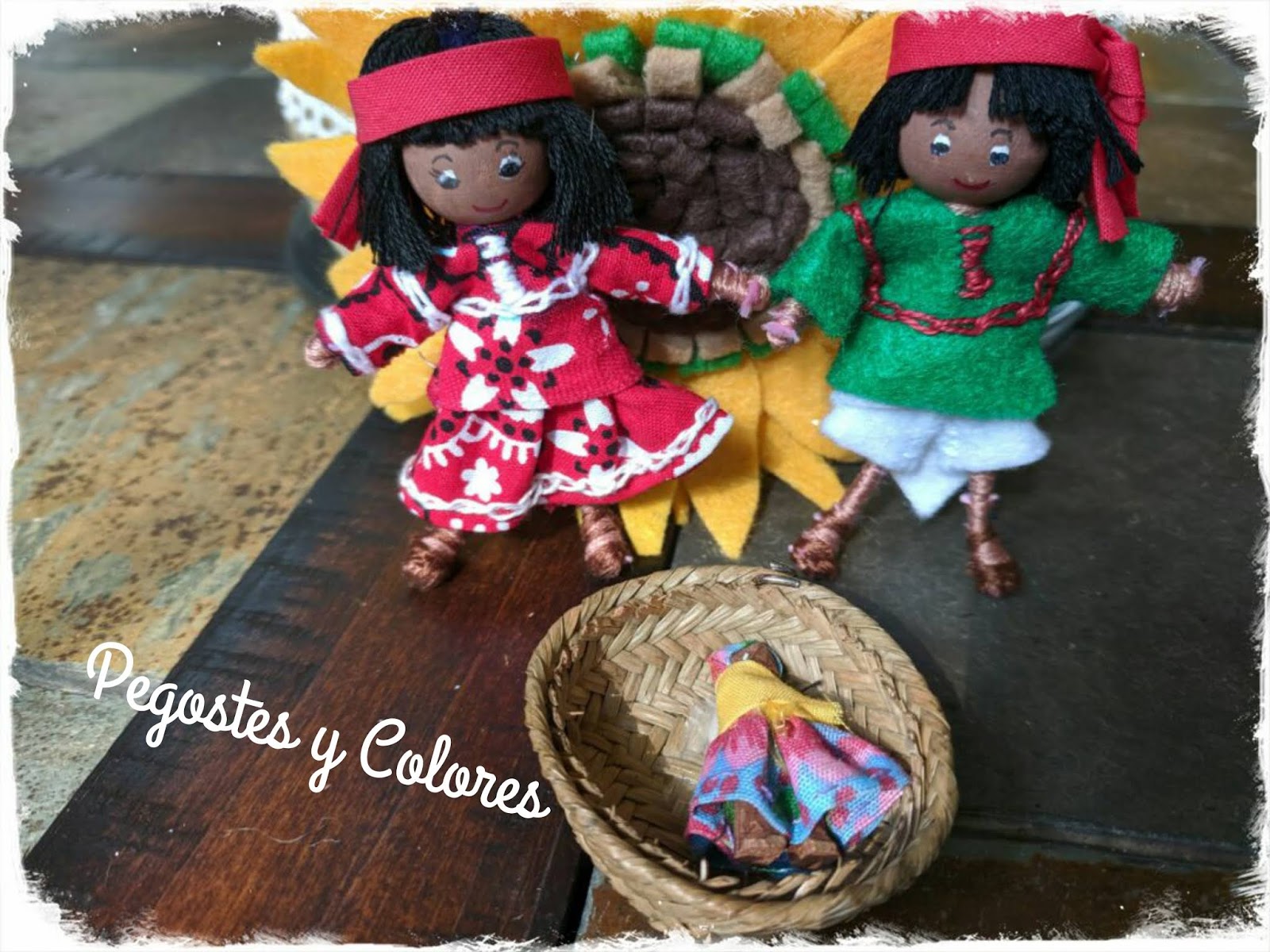 Munecos Tarahumara En Version Bendy Doll Pegostes Y Colores