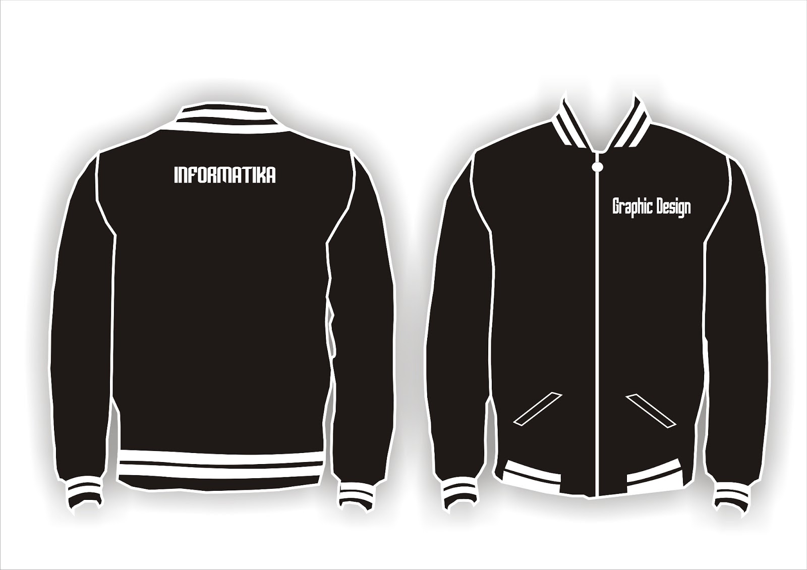 Desain jaket bomber cdr model kit