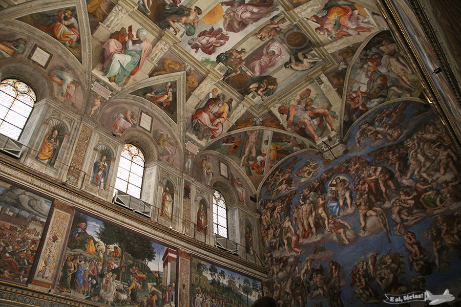 Interior da Capela Sistina, no Vaticano