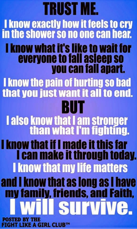 TRUST ME I KNOW EXACTLY HOW IT FEELS TO CRY IN THE SHOWERS SO NO ONE