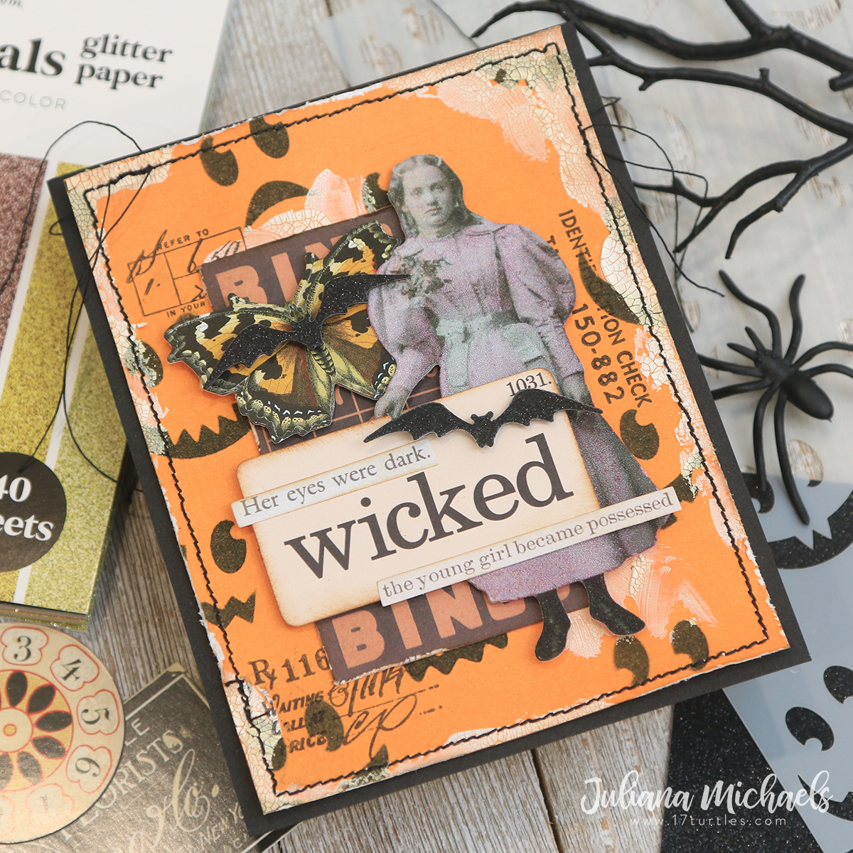 tricky Psykiatri Søjle Wicked Halloween Card | Stencils, Ephemera & Frosted Crystal - 17turtles  Juliana Michaels