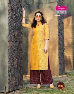 Diya Trends Fusion Vol 1 Kurtis With Palazzo Collection