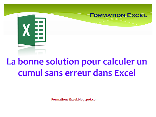 La bonne solution pour calculer un cumul sans erreur dans Excel