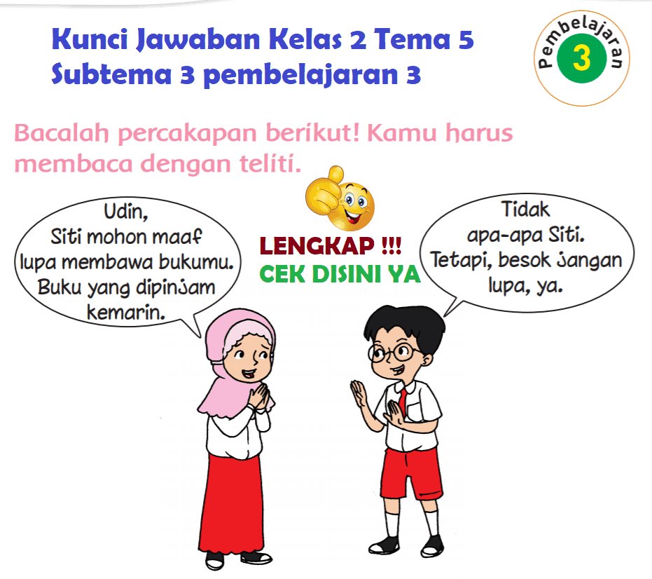 Lengkap Kunci Jawaban Tematik Kelas 2 Tema 5 Subtema 3 Pembelajran 3 Simple News Kunci Jawaban Lengkap Terbaru