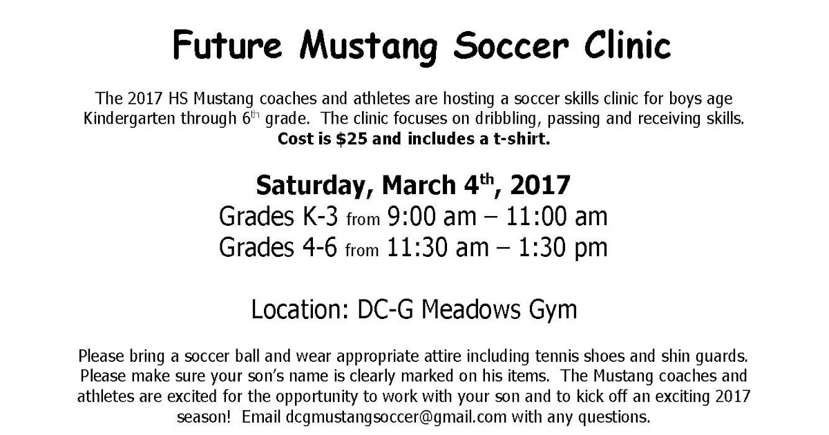 Dallas Center Elementary DCG Soccer Clinic