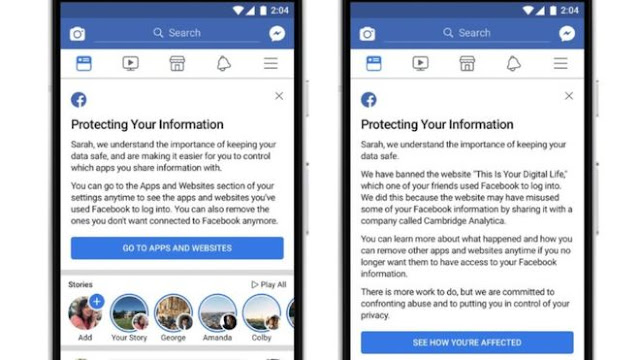 Facebook Memperingati Cambridge Analytica Yang Dikirim Pengguna