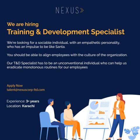 Nexus Corporation Ltd Jobs 2021 Karachi Training & Development Specialist