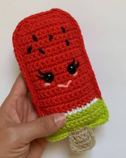 PATRON GRATIS HELADO DE SANDIA AMIGURUMI 41109