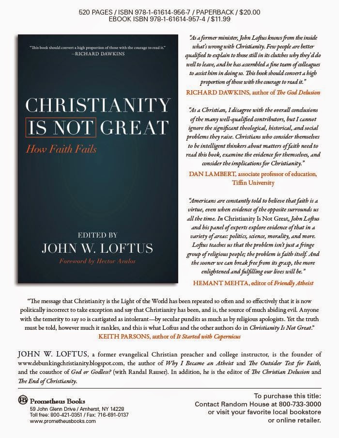 Debunking Christianity This is the flyer our publisher made for