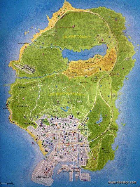 Cheat GTA V (PC, PS3, PS4, XBOX ONE, XBOX 360) Bahasa Indonesia Lengkap gta 5 ful map
