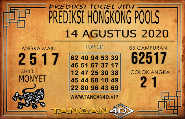PREDIKSI TOGEL HONGKONG TANGAN4D 14 AGUSTUS 2020