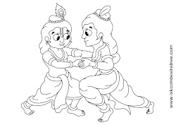 krishna balarama sri line drawing
