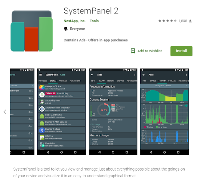 Initialization vectors Android SystemPanel2 App usage tracking