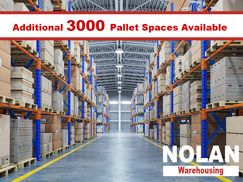 Additional 3000 Pallet Spaces