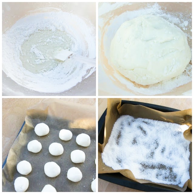 Making Scottish Macaroon Snowballs Step 1 - making the mixture