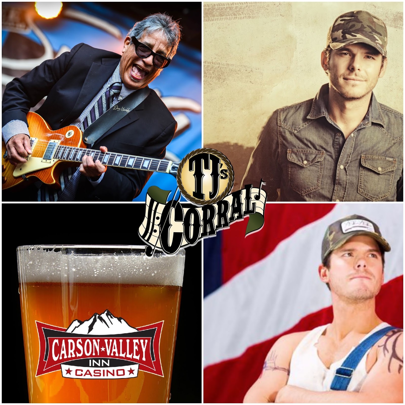 Carson Valley Inn Granger Smith Concert & Blues in TJ's plus Many