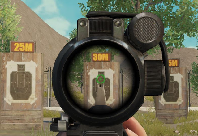 A player using 2X Scope in Training Grounds