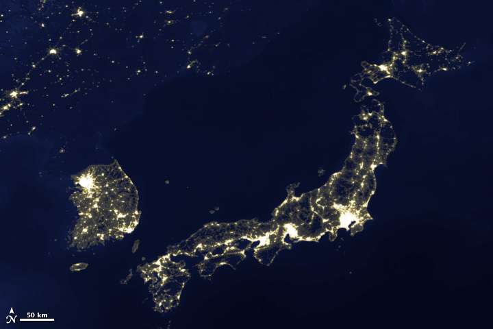 Фото северной кореи ночью из космоса