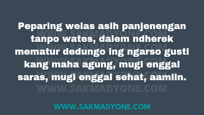 15 Kata kata semoga lekas sembuh Bahasa Jawa  Sakmadyone.com