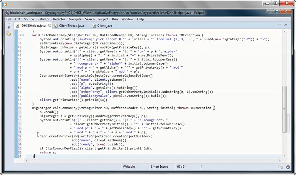 Prototype Project Public Key Cryptography + DHKE w/ Encryption + JAVA