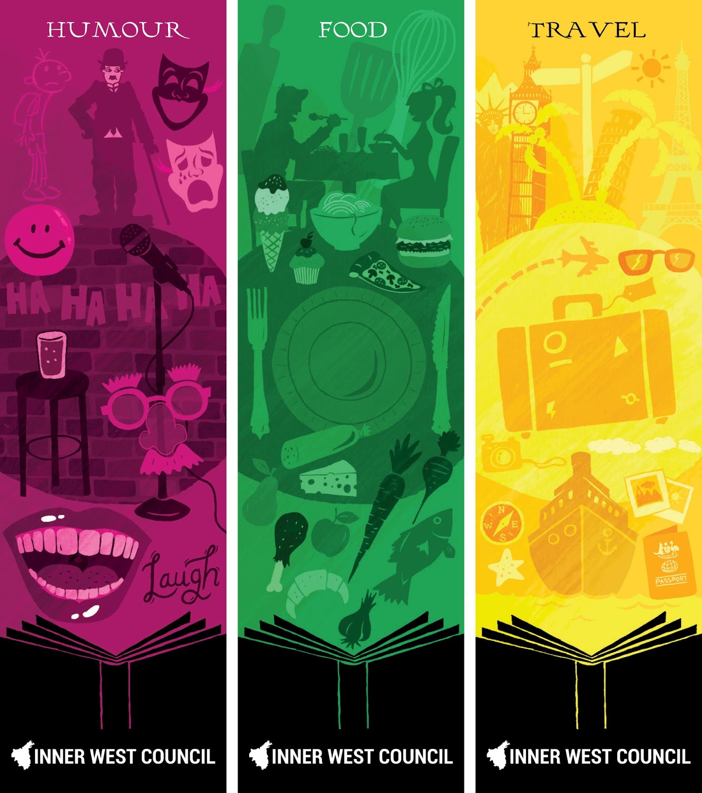 Illustrated Library Genre Bookmarks Series 4 John DC Illustration