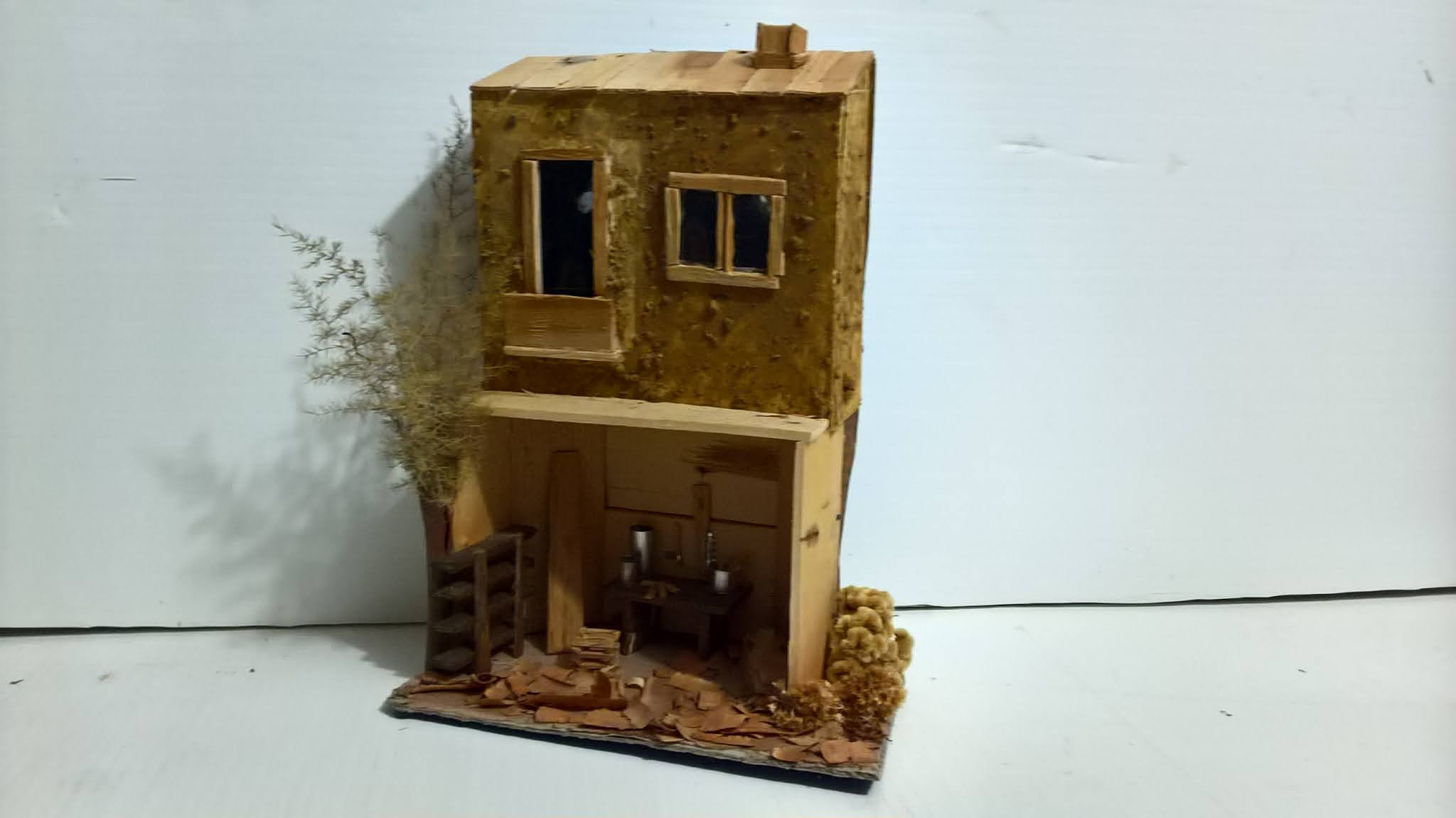 Falegname casetta presepe Antichi mestieri Natale - tutorial diy fai da te