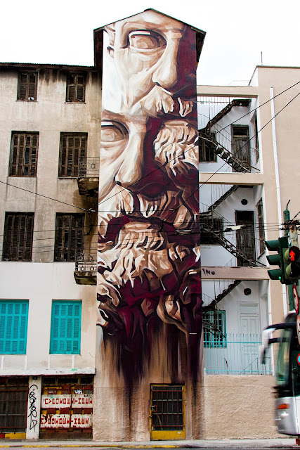 "System Of A Fraud" New Urban Art Mural By Greek Artist Ino1 In Athens. 2