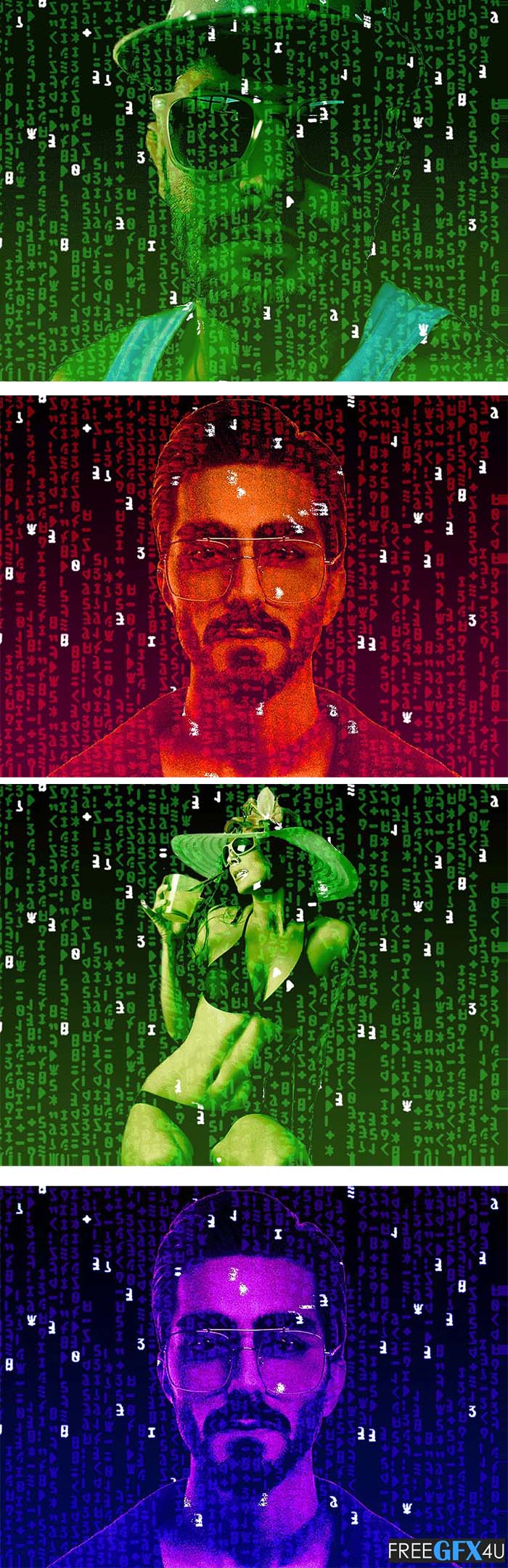 Matrix Effect Gif Photoshop Action